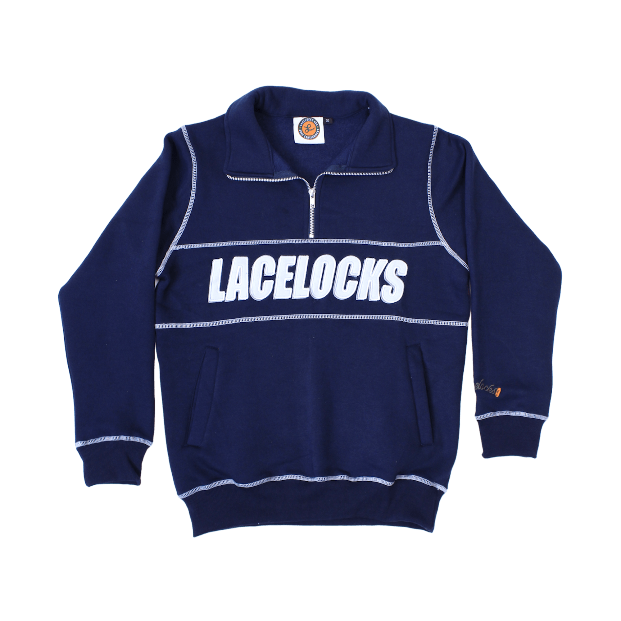 Contrast Crewneck (Navy) - Lacelocks404