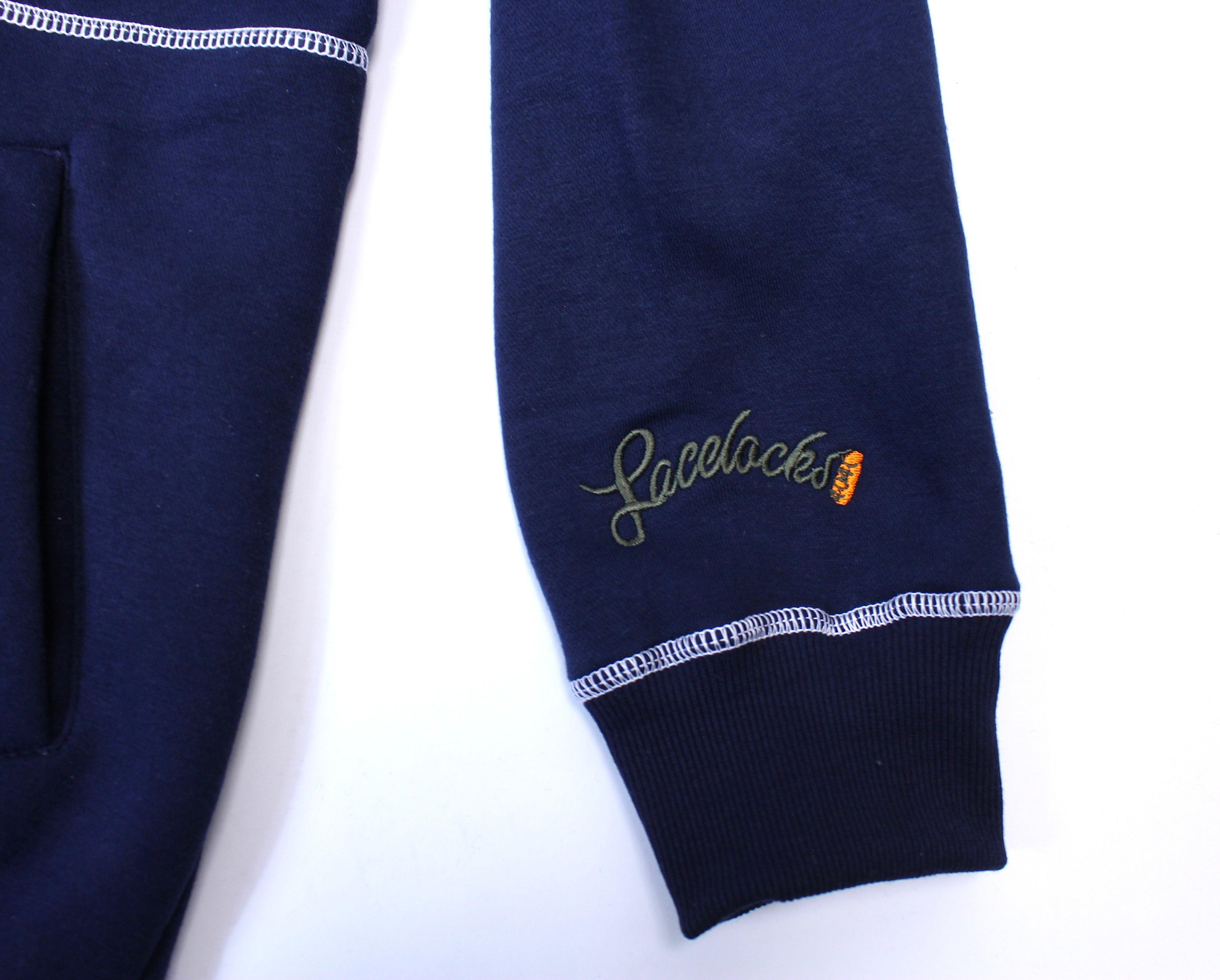 Contrast Crewneck (Navy) - Lacelocks404